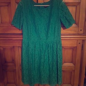 Green lace dress